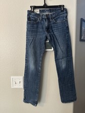 Abercrombie Kids 100 Cotton Blue Jeans - Size 14 - Classic Straight Leg