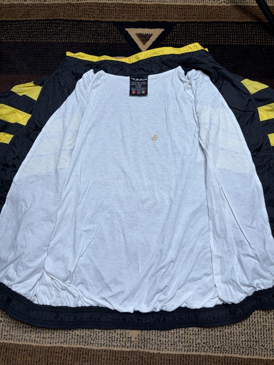 VINTAGE Adidas Columbus Crew Size Large Windbreaker Jacket Black
