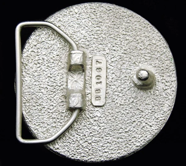 LH18108 *NOS* VINTAGE AÑOS 70 ***DEPARTAMENTO DE BOMBEROS*** EMBLEMA DE BOMBERO HEBILLA CROMADA Foto 2 de 2