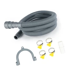Universal 6.5 Ft Washing Machine & Dishwasher Drain Hose Extension Kit with U...