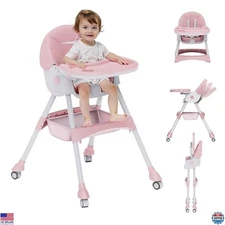 4-in-1 Convertible High Chair for Babies & Toddlers - Portable, Adjustable,