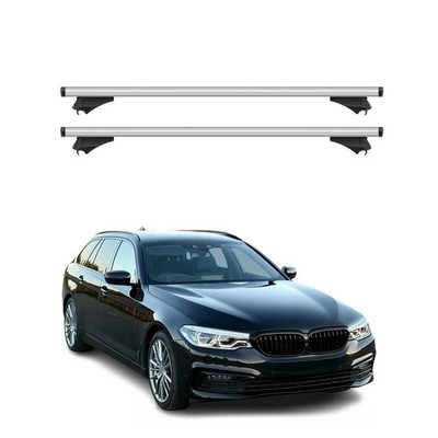 Cross Bars Roof Racks Aluminium for BMW 5 Series G31 Wagon 2017-2023 Silver 2Pcs