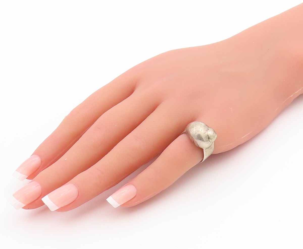 925 Sterling Silver Vintage Ring MIGNON FAGET Antique Garden Snail 