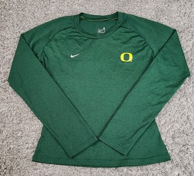Nike Youth Girls Small Green Oregon Ducks Long Sleeve Shirt Size Small (4-6)
