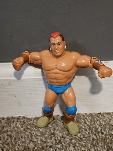 wwf TATANKA SERIES 6 wrestling HASBRO figure BLUE ...