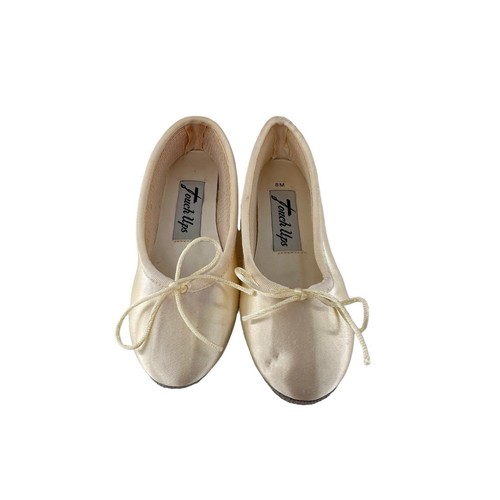 Touch Ups Flower Bridesmaid Ballet Shoes Size 8 Dance Children Flat Satin Girl