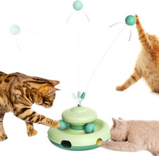 Zaabaaziba Interactive Cat Toys, Track Balls Kitten Toy for Indoor, High