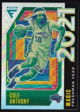 2020 Panini Flux Silver Prizm #12 Cole Anthony Freshman Year