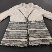 Chicos Embroidered Jacket Women Size 3 U.S 16/18 Multicolor 3/4 Sleeves NWT $159