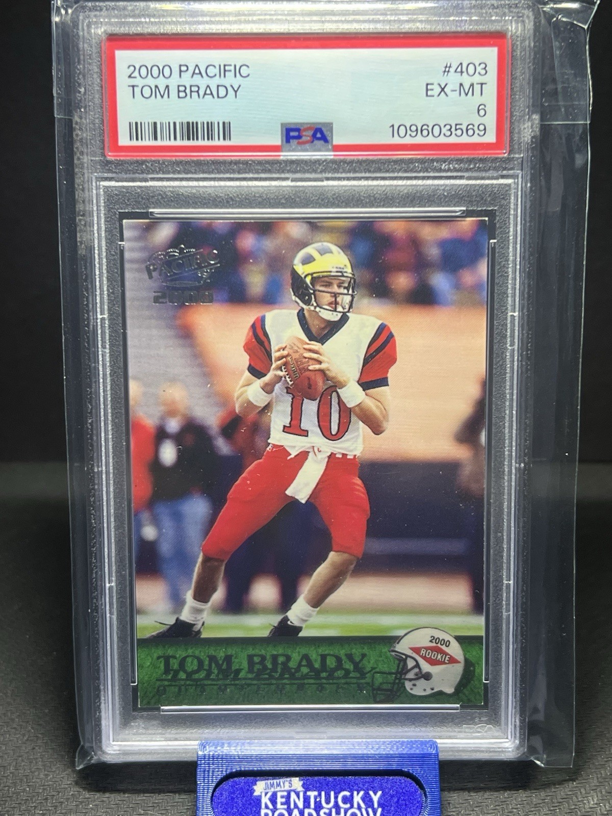2000 Pacific Tom Brady RC PSA 6 - Patriots Rookie - Card No. 403