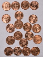 1978 Great Britain 2 New Pence - 20 Coin BU RED Lot 