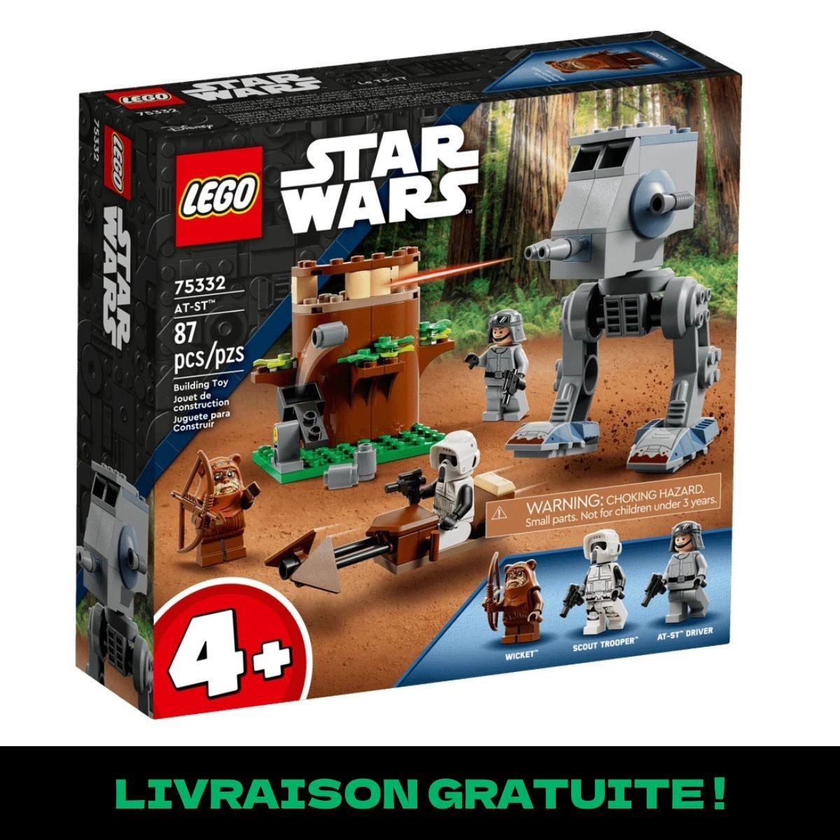 LEGO Star Wars AT-ST 75332 kit de construction facile anti frustration enfant 4 ans