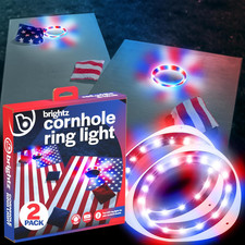 LED Cornhole Board Ring Lights, 2-Pack - 48-Hour Battery Life - Illuminate Your