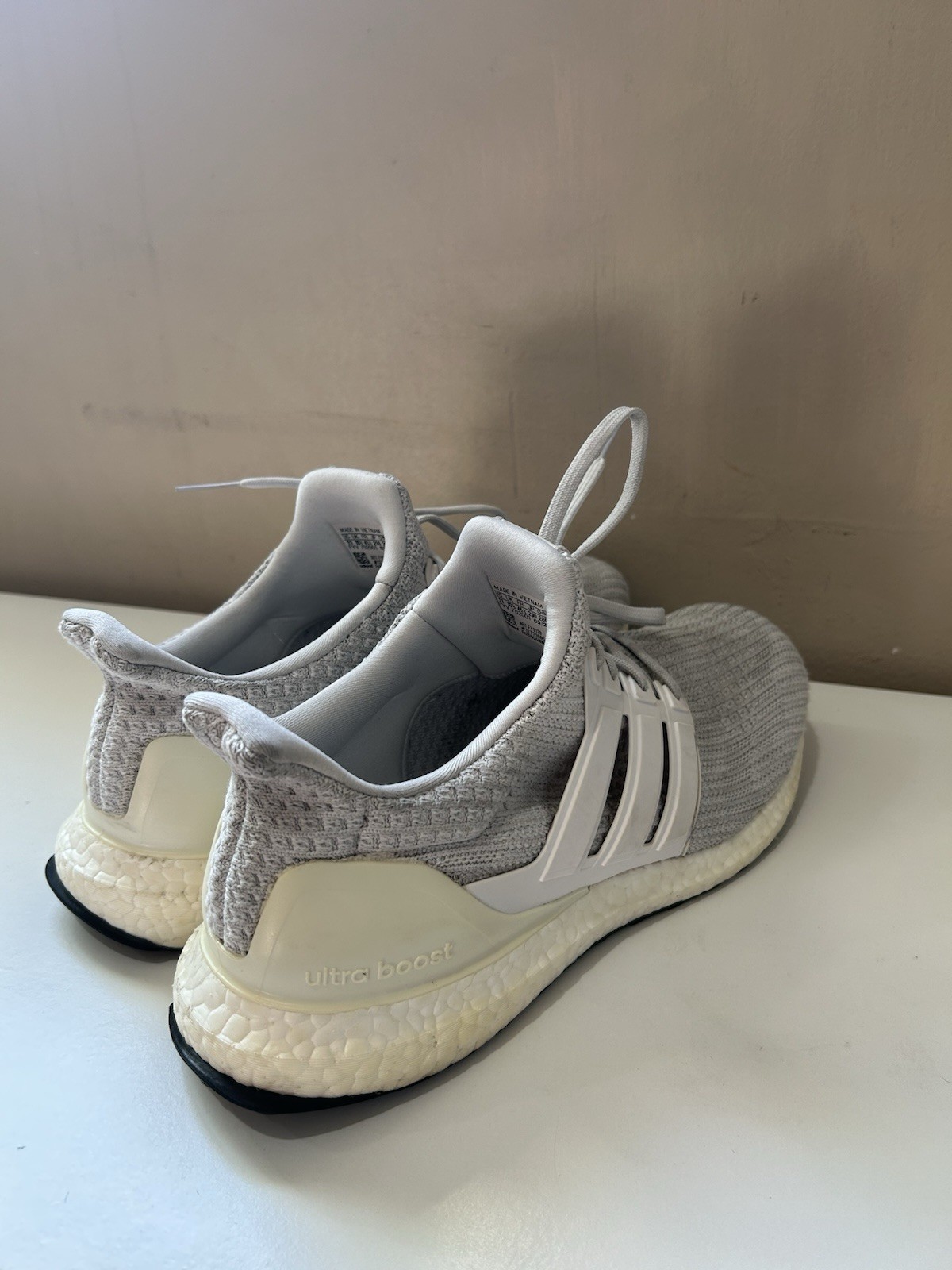 SAOLA Adidas Ultraboost 4.0 DNA Uomo Cloud Bianco Taglia 11 Usate