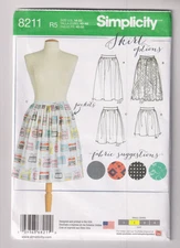 8211 SIMPLICITY - SKIRT w Pockets in 4 Lengths - Sz 14 to 22