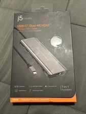 J5 Create JCD398 USB-C Dual 4K HDMI 10gbps MinI Dock New Never Opened
