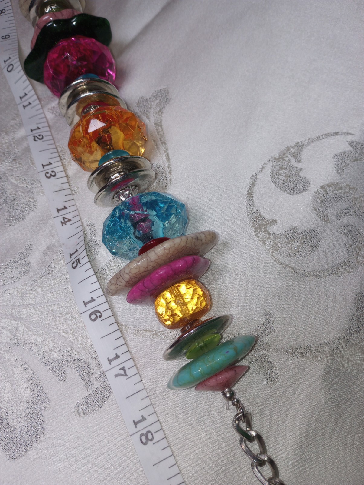 Chunky, Multi-Colored Statement Necklace - image 5