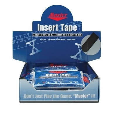 2 PACKS Master 3/4'' Black Bowling Tape 32 Piece Pack