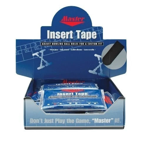 2 PACKS Master 3/4" Black Bowling Tape 32 Piece Pack