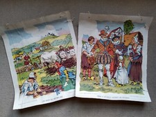 2x Vintage French School Posters Fernand Nathan Tableaux Histoire + Civilisation