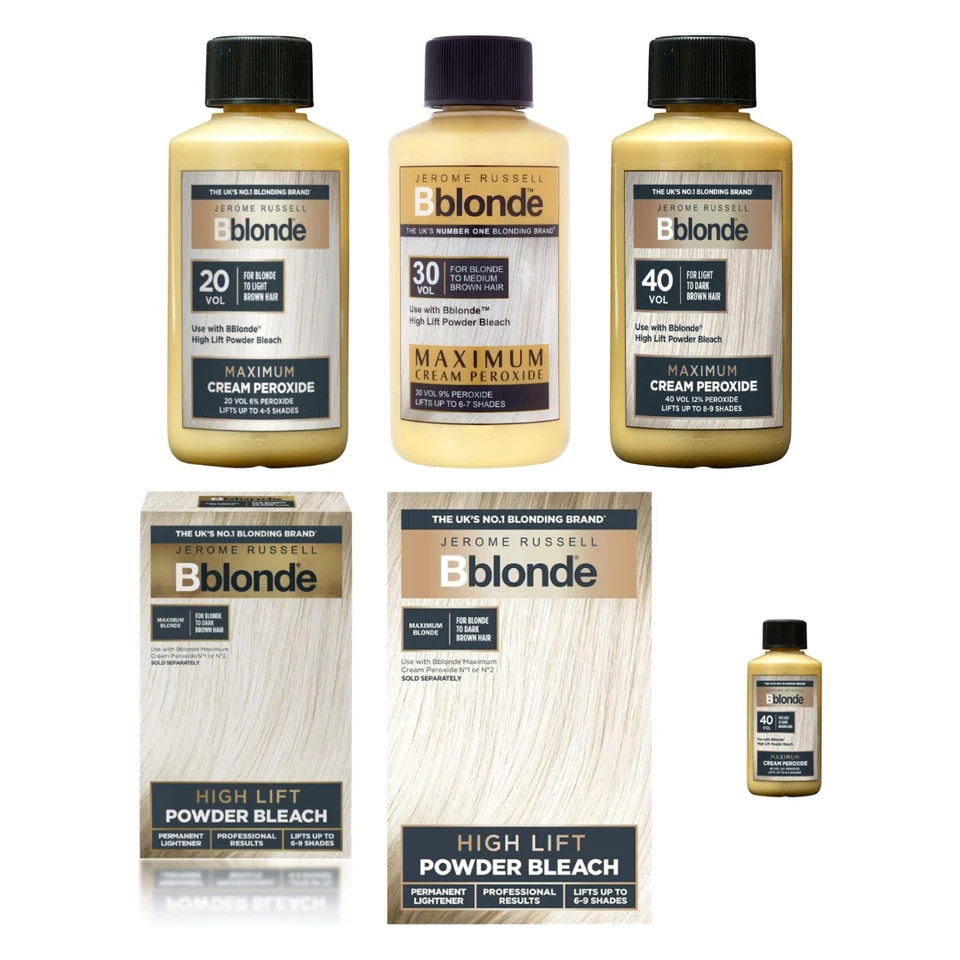 Jerome Russell Bblonde Cream Peroxide 20 30 40 Volume 6% 9% 12% Peroxide - 75ml
