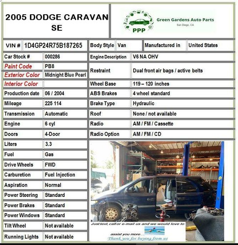 2001 - 2007 Dodge Caravan panel de campana delantera bloqueo pestillo actuador G - Imagen 12 de 12