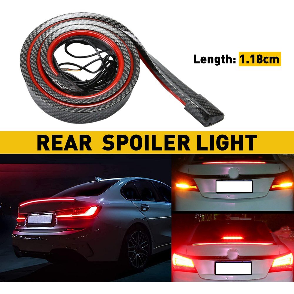 Universal LED Tail Brake Car Light Strip Rear Spoiler Lip Trim 12V Waterproof US