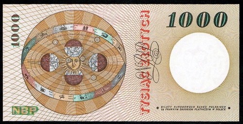 POLAND - 1000 ZLOTYCH 1965 UNC P141 - Picture 2 of 2