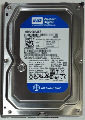 Western Digital WD3200AAKS-75L9A0 320GB Internal 7200RPM 3.5'' HDD SATA 0X391D