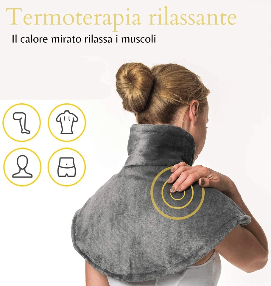 Termoforo per Cervicale + livelli di temperatura terapia caldo, scaldacollo 100w - Immagine 4 di 4