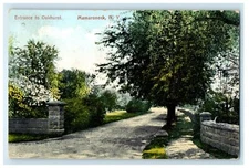 c1910s Entrance to Oakhurst, Mamaroneck New York NY Posted Antique Postcard