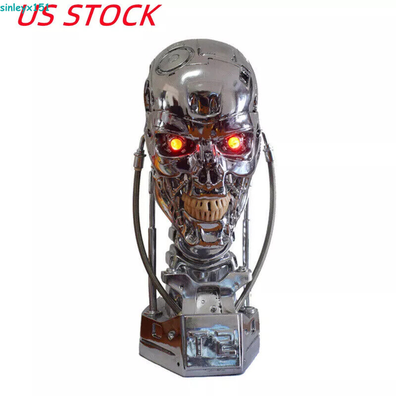US STOCK!! 1/1 Terminator T800 Bust Statue T2 Head Sculpture Resin Model Statue