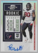 2020 Panini Contenders Optic Ross Blacklock Rookie Ticket Auto Silver #158 RC