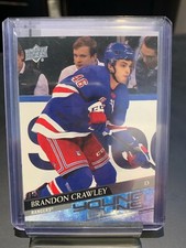 2020-21 UD Series 2 Young Guns #464 Brandon Crawley Rookie Card New York Rangers