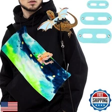 Dexspoeny Adjustable Lizard Leather Leash Harness and Bearded Dragon Carriers