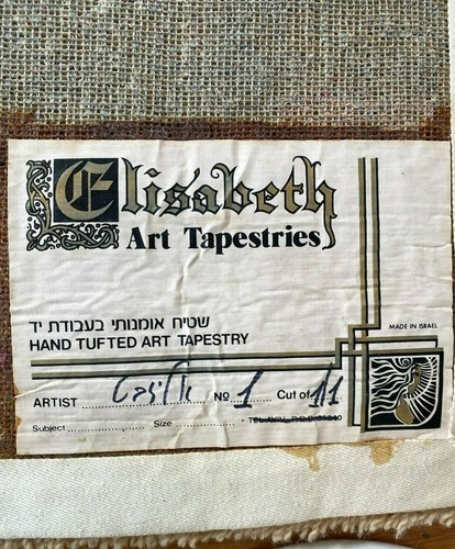 Elsebeth Levi Art Tapestry Rug Wall Hanging Hand Tufted Vintage Elisabeth Hook - Picture 9 of 9