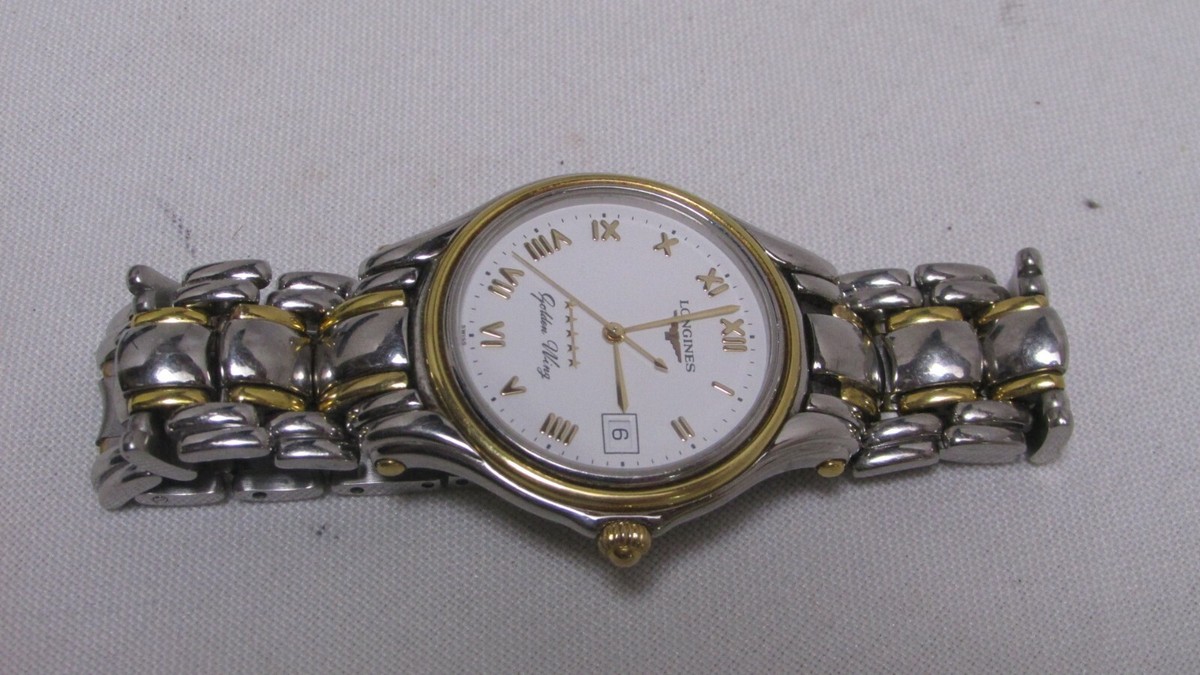 LONGINES 5 STAR Golden Wing 2 tone band date watch L3.606.5