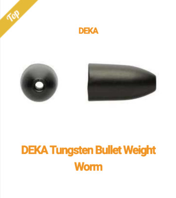 DEKA Tungsten Bullet Weight Worm Lead/Blei Carolina Rig Sinker grün/schwarz