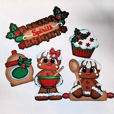 CHRISTMAS GINGERBREAD BAKING scrapbook paper piecing set 3D die cut by Rhonda