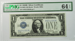 1928-B-1-Silver-Certificate-Note-One-Dollar-Fr-1602-PMG-66-EPQ-G02212383B