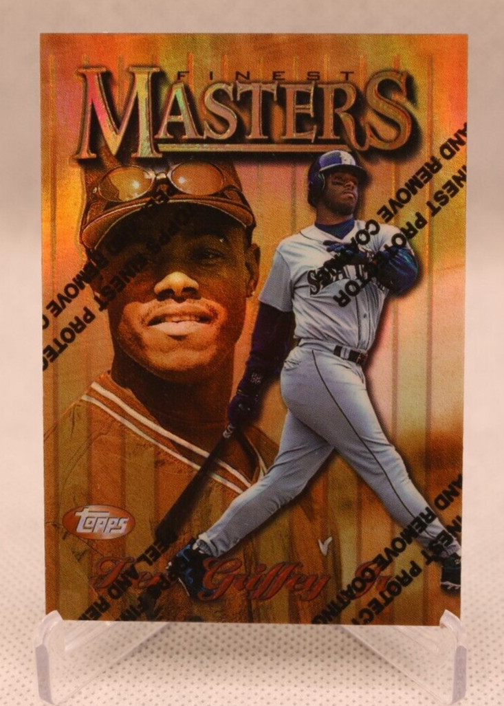 1997 Topps Finest Masters #238 KEN GRIFFEY JR. Bronze REFRACTOR w/Coating Peel