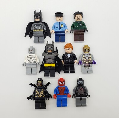 Lot of 10 LEGO Super Heroes Minifigures DC Marvel Villains Assorted Figures #23