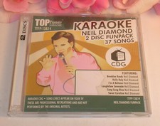 CD Top Tunes Karaoke Gently Used 2 CD Set 37 Tracks of Neil Diamond Songs