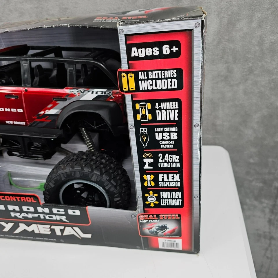New Bright Ford Bronco Raptor Remote Radio Control Car Heavy Metal 1:10 Red New - Image 2 of 4
