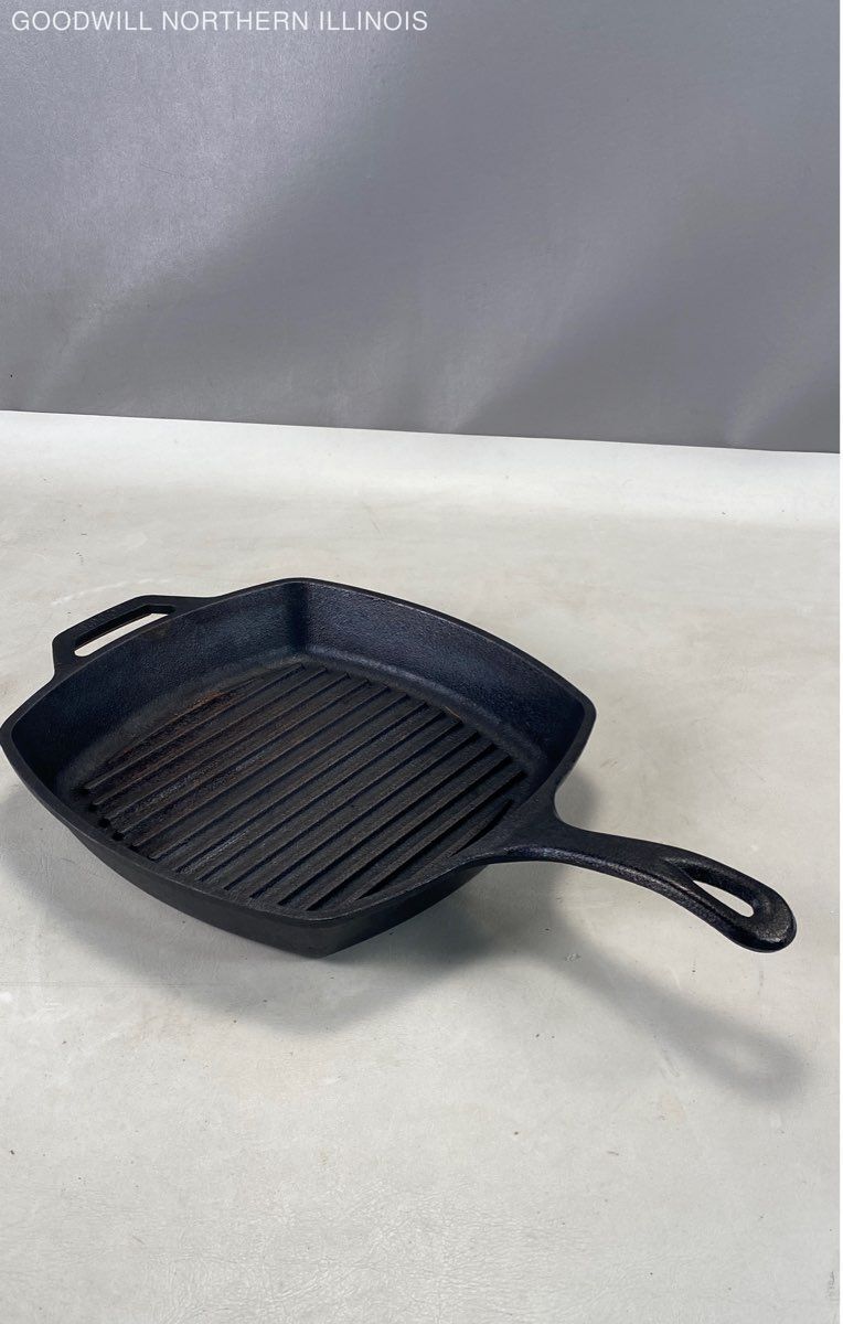 Lodge 10.5 Inch Square Cast Iron Grill Pan eBay