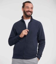 Image of Russell Authentic Sweat Jacket Drop Shoulder Zip Up Casual Workwear