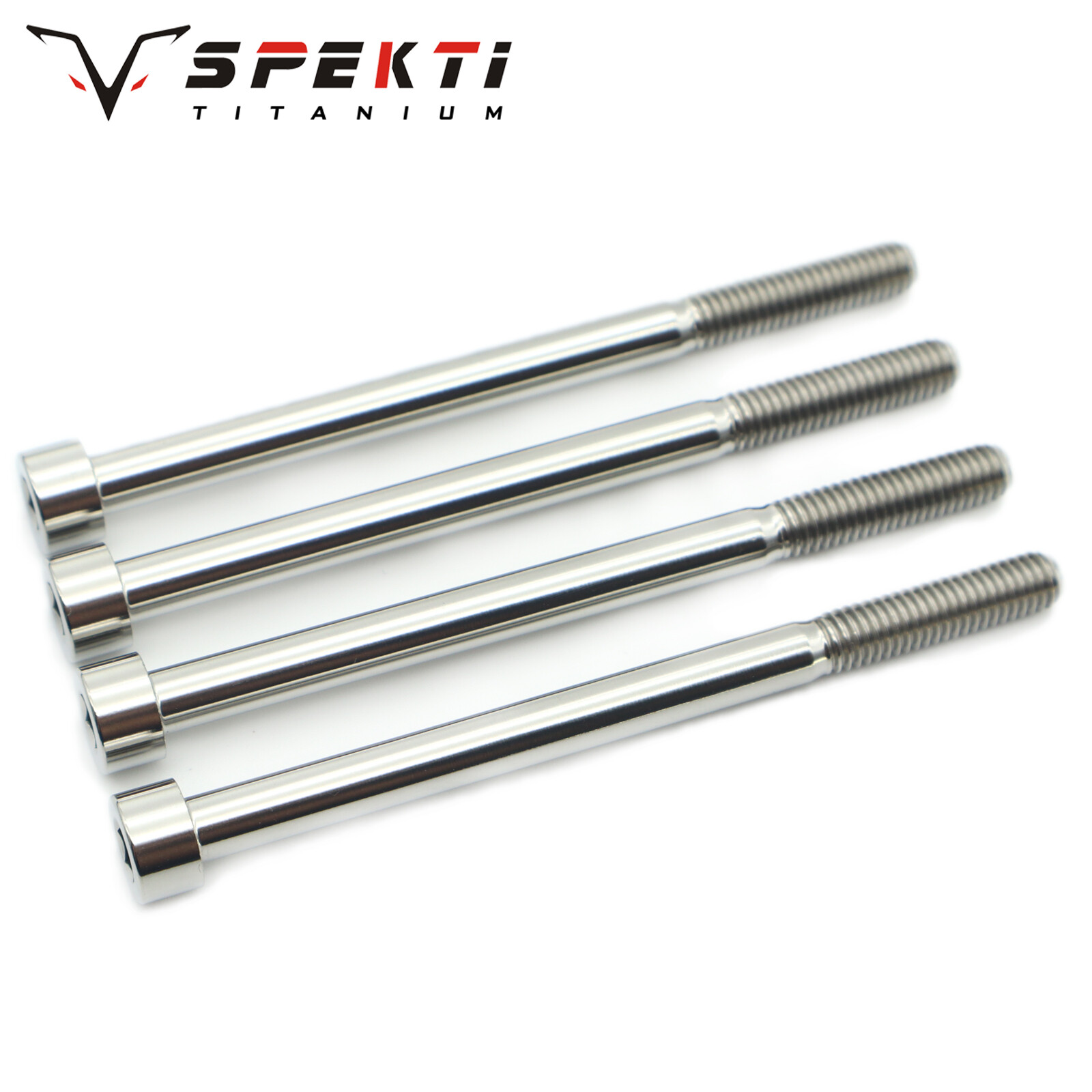 Tapa de enchufe hexagonal Spekti Titanium Gr5 M6x1.0 10-90 mm de largo DIN912 perno para bicicleta