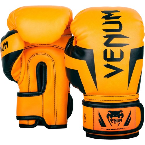Venum Kid's Elite Hook and Loop Boxing Training Gloves - Fluorescent Orange - Picture 2 of 3