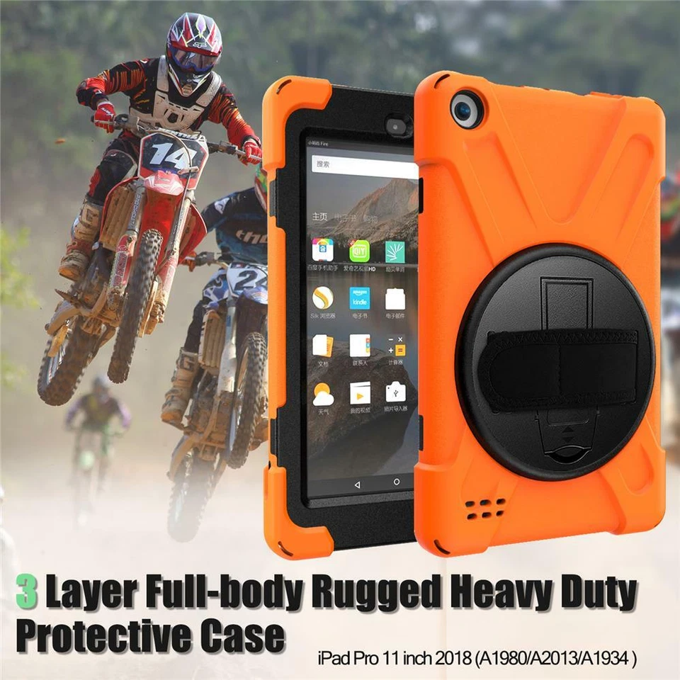 For Amazon Kindle fire 7 / HD 8 / HD10 Rugged Armor Case Rubber Shockproof Cover - Image 2 of 4