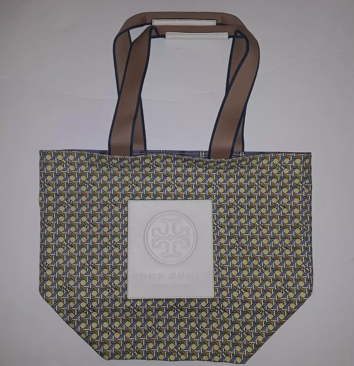 Tory Burch Pattern Print Canvas Tote Bag